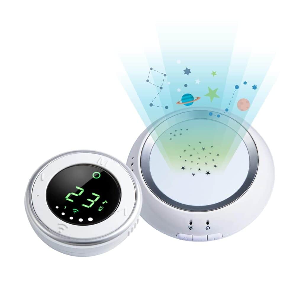 Bebcare audio baby monitor on white background.