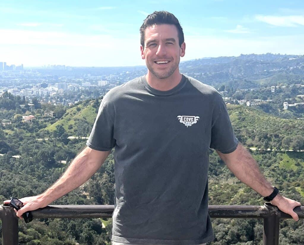 Jaron Tietsort, standing outdoors